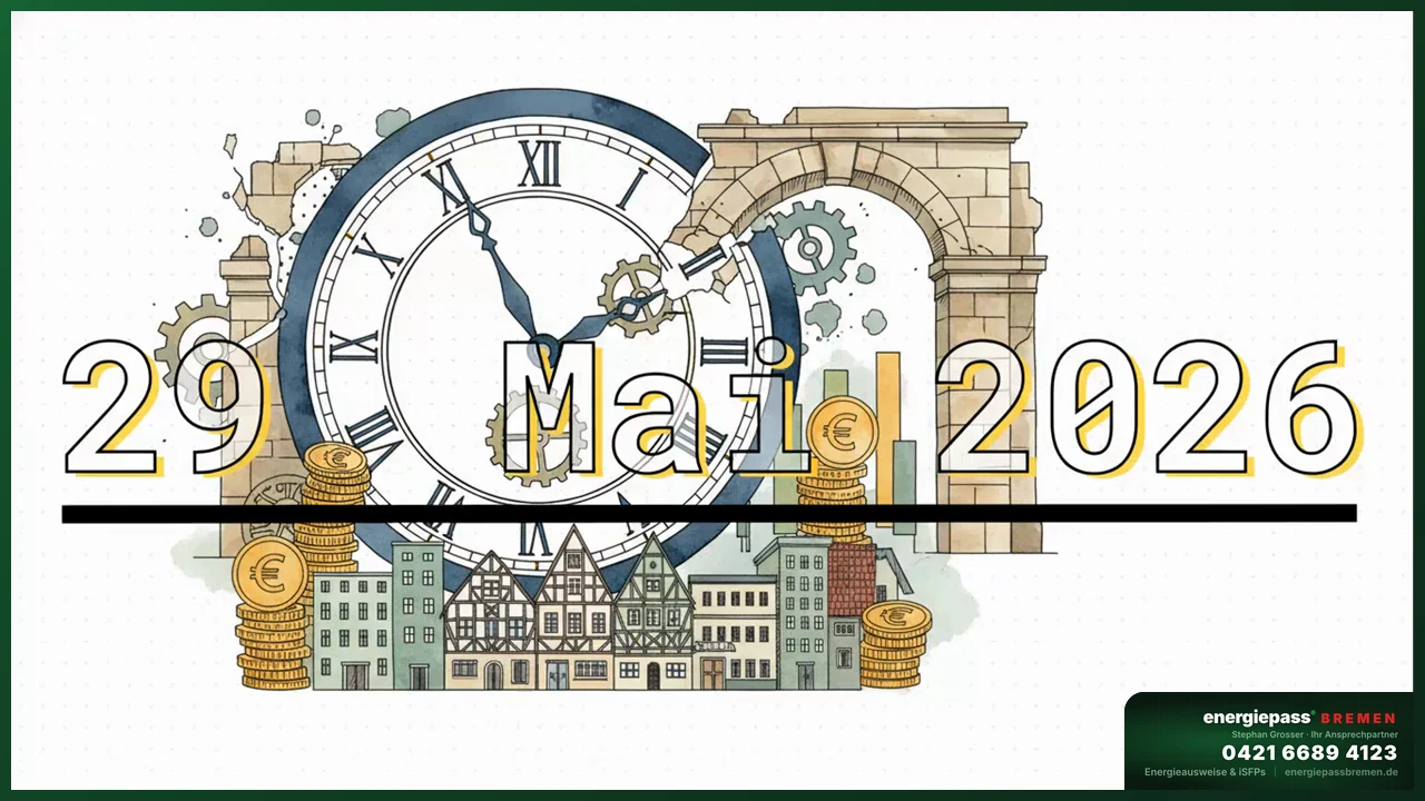 EPBD sieben Kernelemente — Infografik aller Bausteine der EU-Gebäuderichtlinie