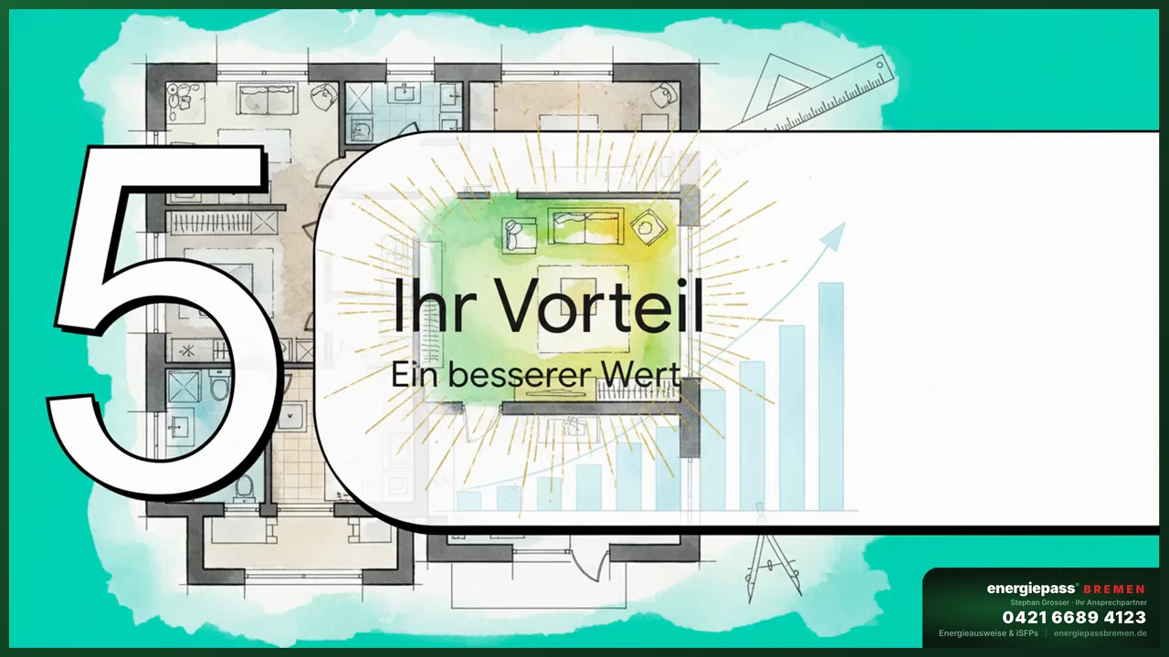 Energiekennwert um eine Klasse verbessern durch 20 Quadratmeter mehr Wohnfläche