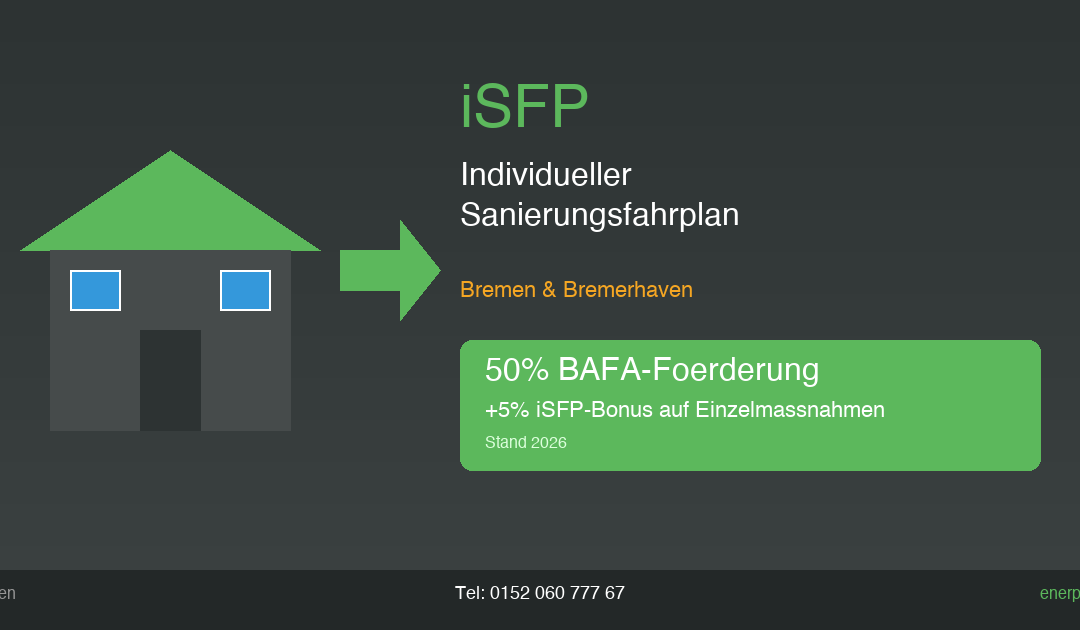 iSFP – individueller Sanierungsfahrplan in Bremen – welche Kosten entstehen für Auftraggeber?